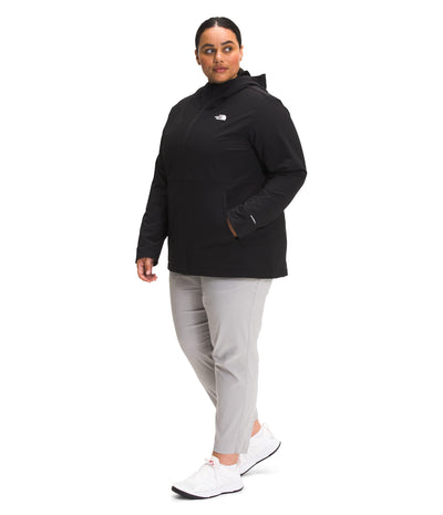THE NORTH FACE Women's Shelbe Raschel Hoodie (Standard and Plus Size), TNF Black 2, 3X Plus
