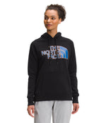 THE NORTH FACE Women's Half Dome Pullover Hoodie Sweatshirt (Standard and Plus Sizes), TNF Black/Limoges Blue, Medium
