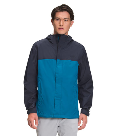 THE NORTH FACE Men’s Venture 2 Waterproof Hooded Rain Jacket (Standard and Big & Tall Size), Aviator Navy/Banff Blue, Large