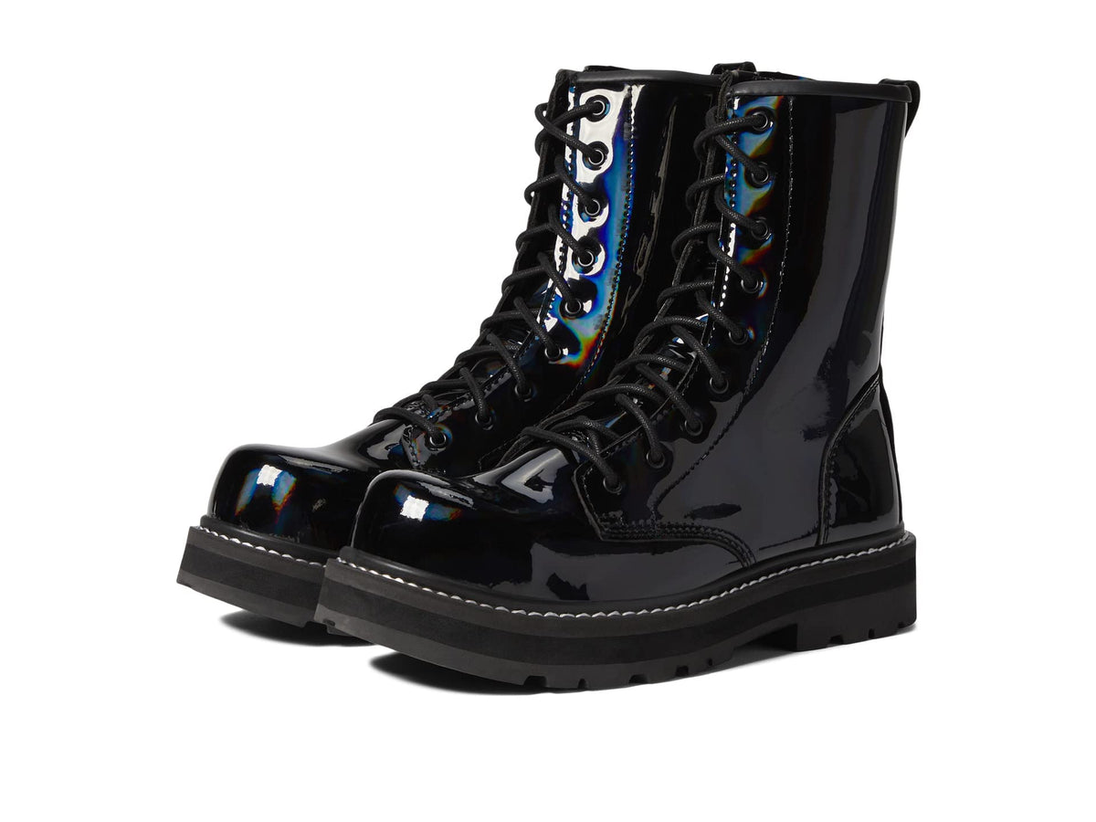 Avenger Work Boots Fortune - Boots for Women - Rubber Outsole - Synthetic Leather Upper - Textile Lining Iridescent Black 10 D - Wide