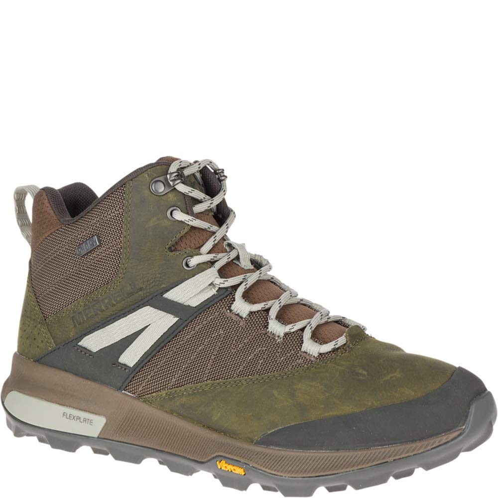 Merrell mens Zion Mid Waterproof Hiking Boot, Dark Olive, 7 M US