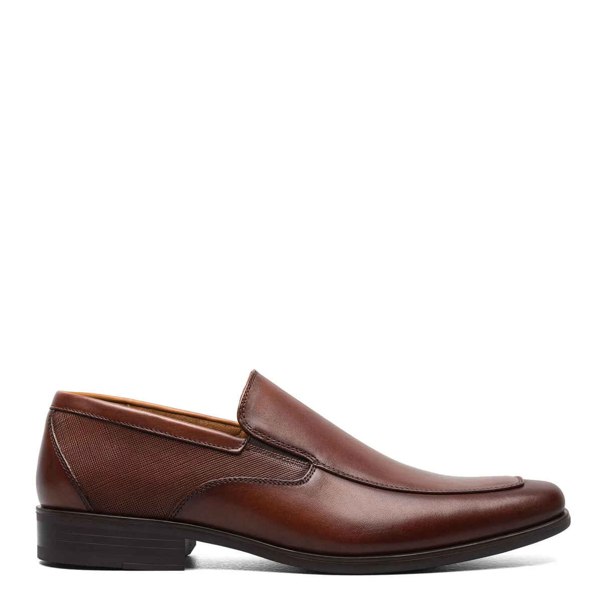 Florsheim Jackson Moc Toe Venetian Loafers for Men - Leather Upper, Squared Toe Closure, Slip-On Style, and Classy Footwear Cognac 8.5 M (D)
