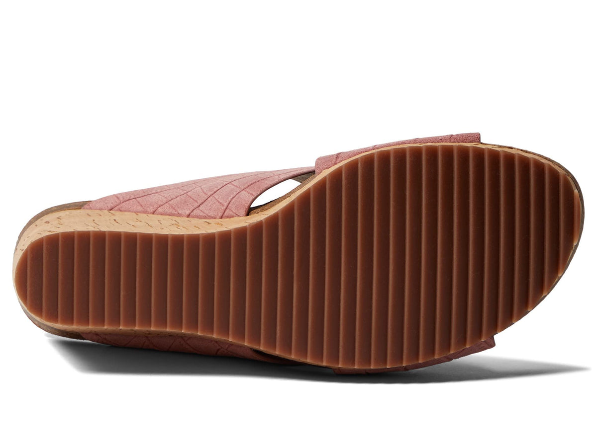 Sofft Womens Ciera Leather Padded Insole Wedge Heels 6.5 Desert Rose