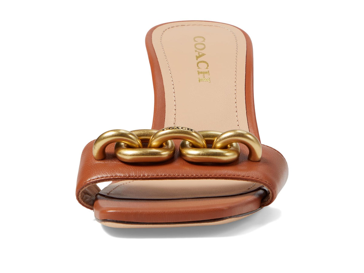 Coach Elsie Leather Wedge Burnished Amber 8.5 B (M)