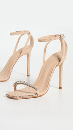 SCHUTZ Women's Loule Sandals, Light Nude, Tan, Clear, 6 Medium US