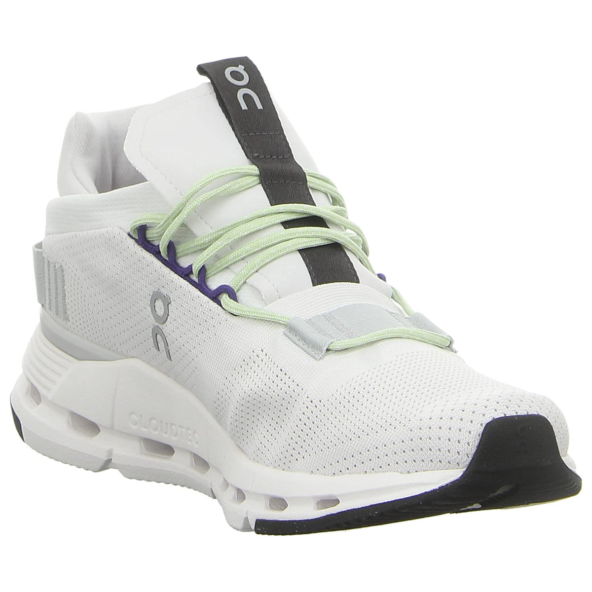 On Men's Cloudnova Sneakers, White/Mineral, 13 Medium US