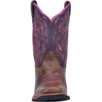 Dan Post Majesty (Toddler/Little Kid) Western Boot, Brown/Purple, 2 US Unisex