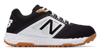 New Balance 3000v4 Fresh Foam Turf Baseball Shoe - Black White Black White / 10.5