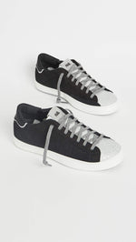 P448 Women's John W Sneakers, Bzeb/Leo, Black, 9 Medium US