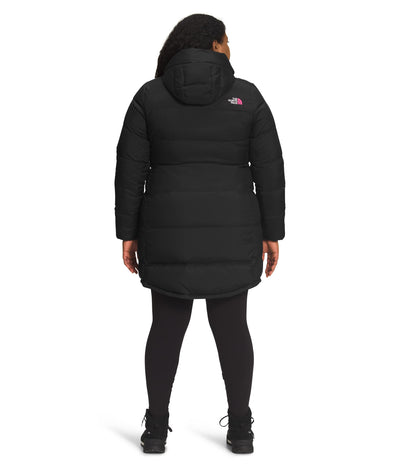 THE NORTH FACE Women's Metropolis Insulated Parka (Standard and Plus Size), TNF Black/Mr. Pink, 3X