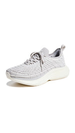 APL Women's Techloom Zipline Sneakers, Harbor Grey/Ivory, 6.5 Medium US