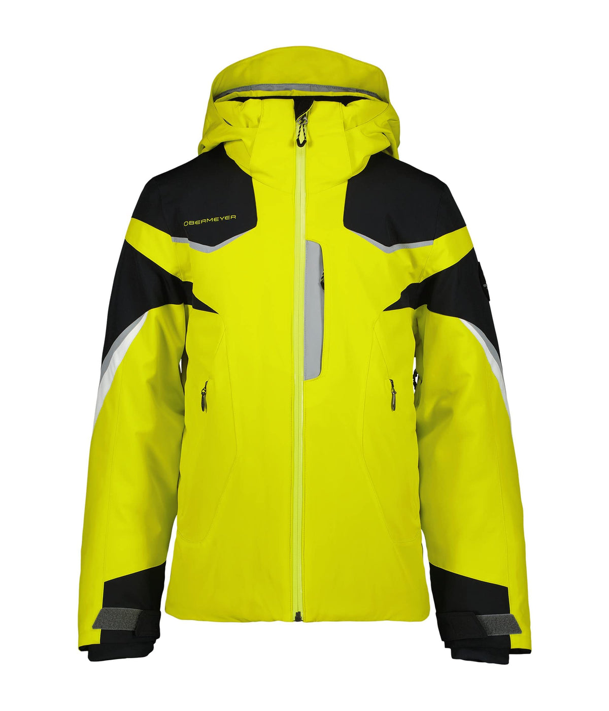 Obermeyer Kids Mach 13 Jacket for Little and Big Kids - Front Zipper Closure With Removable Hood, Cute and Trendy Jacket Electrify MD (10-12 Big Kid) One Size