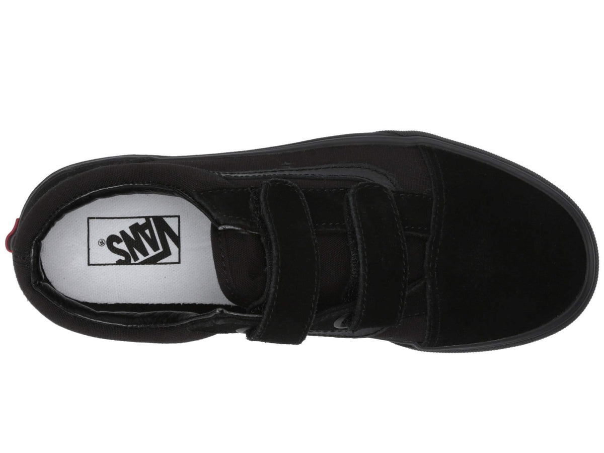 Vans Old Skool V Junior/Big Kids Shoes Sneakers Boys/Girls (Black/Black, 6.5, Numeric_6_Point_5)