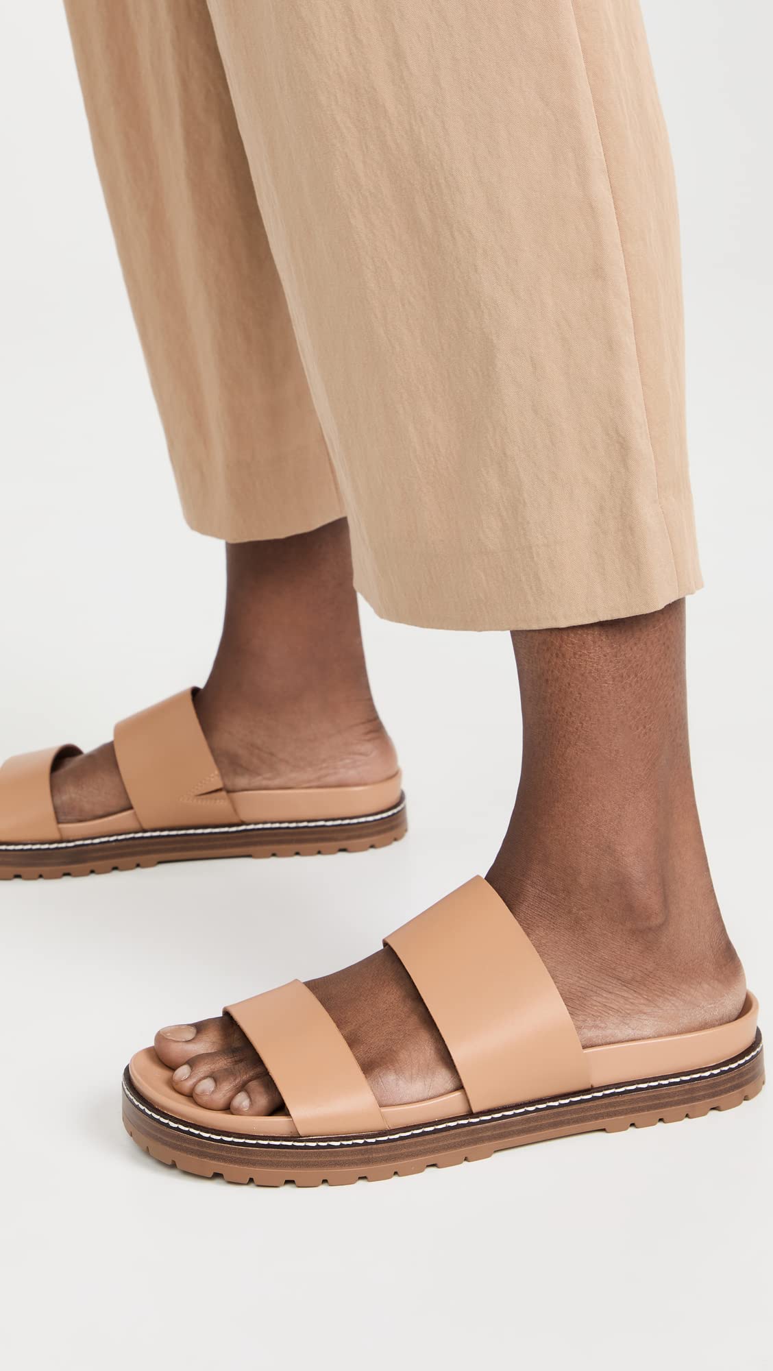 Madewell Women's Preston Sporty Slides, Desert Camel, Tan, 6 Medium US