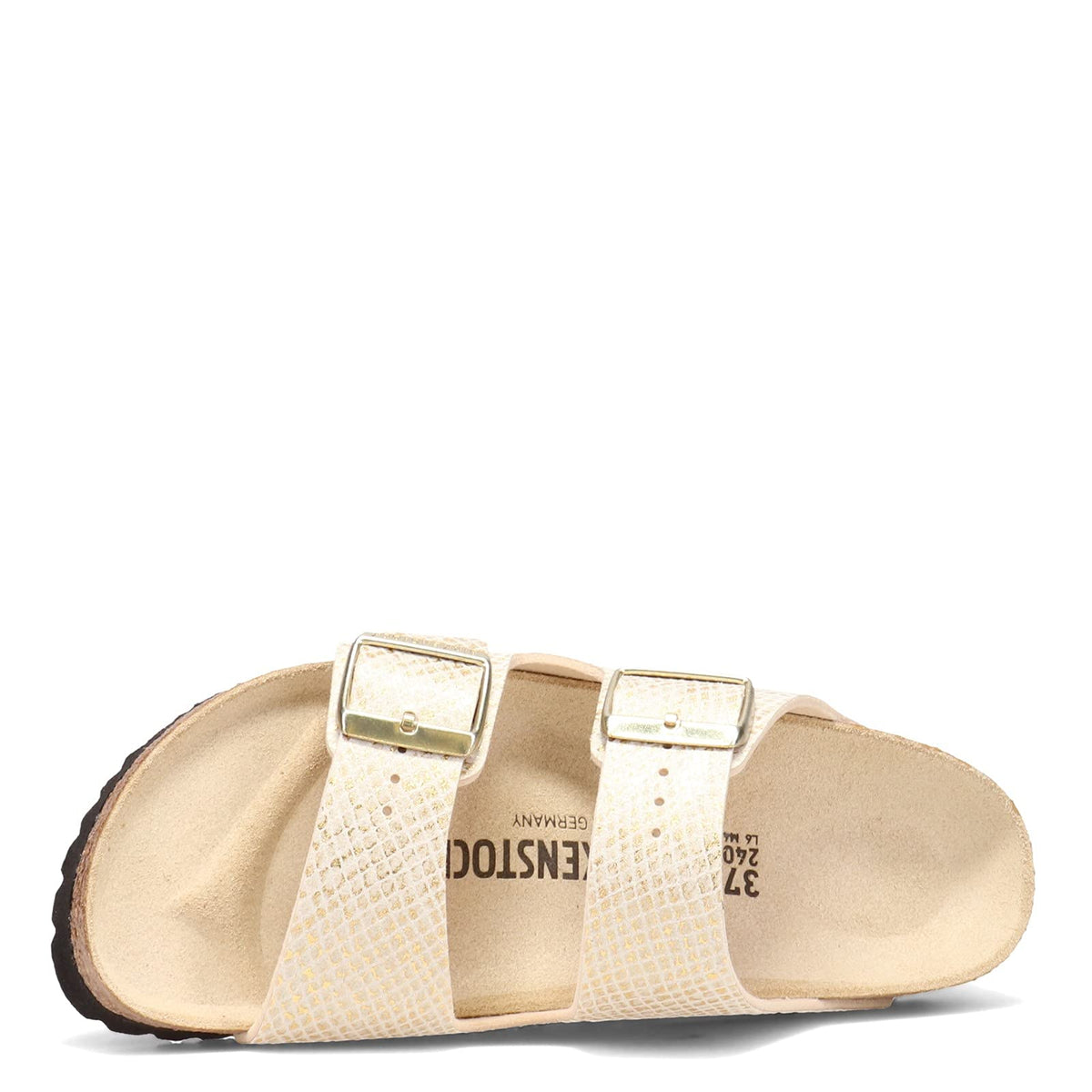 Birkenstock Women's Arizona Microfiber Shiny Python Eggshell 36 N