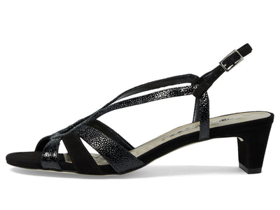Walking Cradles Leandra Black Suede/Patent 9.5 M (B)