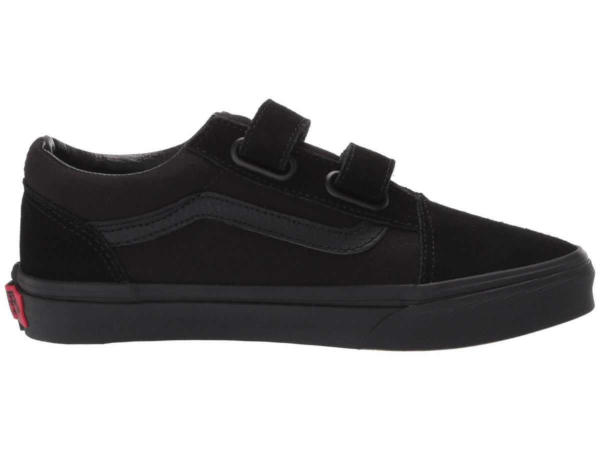 Vans Old Skool V Junior/Big Kids Shoes Sneakers Boys/Girls (Black/Black, 6.5, Numeric_6_Point_5)