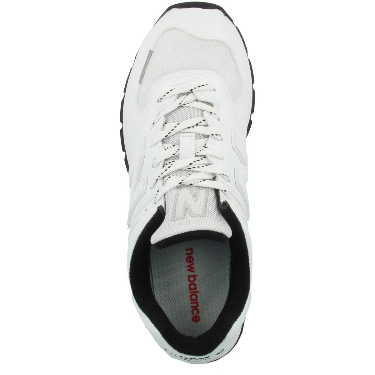 New Balance Men's Iconic 574 Rugged Sneaker, White with Black. 10 US