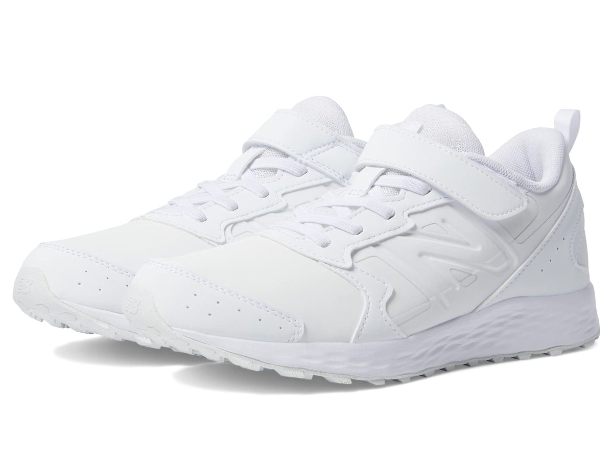 New Balance® Kids Fresh Foam 650v1 Bungee Lace with Top Strap Shoes for Kids – Comfortable Padding White/White 1 Little Kid XW