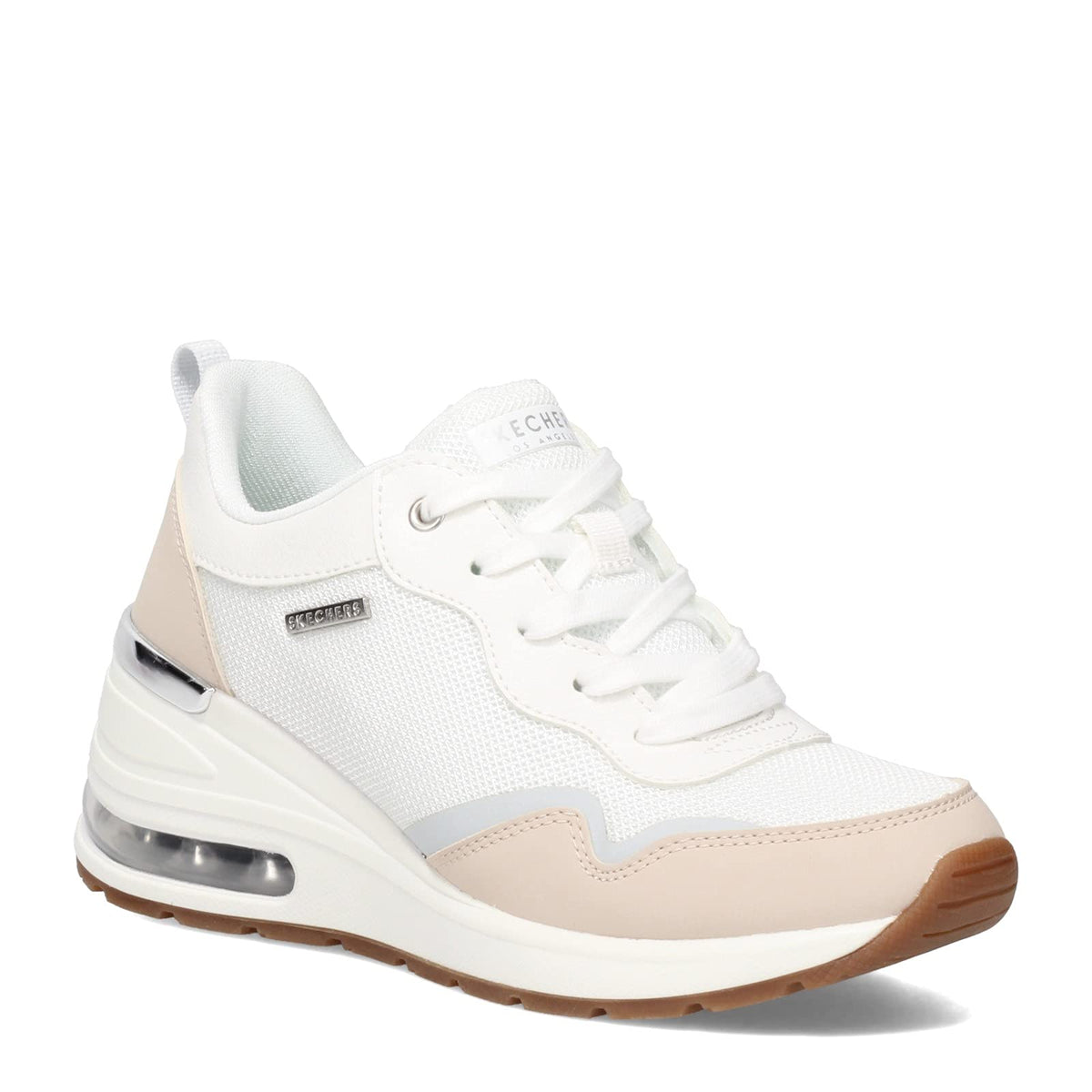 Skechers Women's Million Air-ess Sneaker, White, 5.5