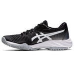 ASICS Women's Netburner Ballistic FlyteFoam 3 Volleyball Shoes, 10, Black/Pure Silver