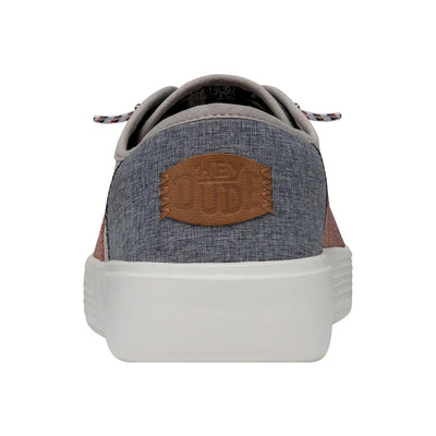 Hey Dude Conway Craft Linen Red/White/Blue Men's 7 & Women's 9 | Unisex Sneakers | Unisex Slip On Shoes | Comfortable & Light-Weight