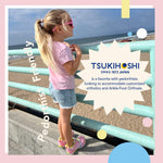TSUKIHOSHI 1521 KAZ Strap-Closure Machine-Washable Child Sneaker Shoe with Wide Toe Box and Slip-Resistant, Non-Marking Outsole - For Toddlers and Little Kids, Ages 1-8 10.5 Little Kid Navy/Tangerine