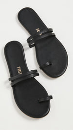 TKEES Women's Leah Sandals, Black, 10 Medium US