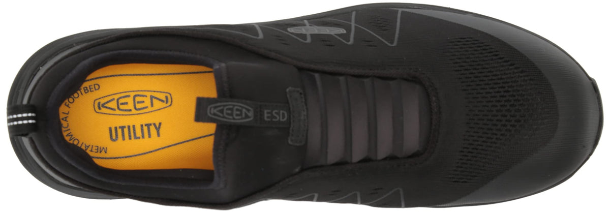KEEN Utility Men's Vista EnergyShiftLow Height Composite ToeESDSlipOnIndustrial Work Shoe 11 Wide Black/Black