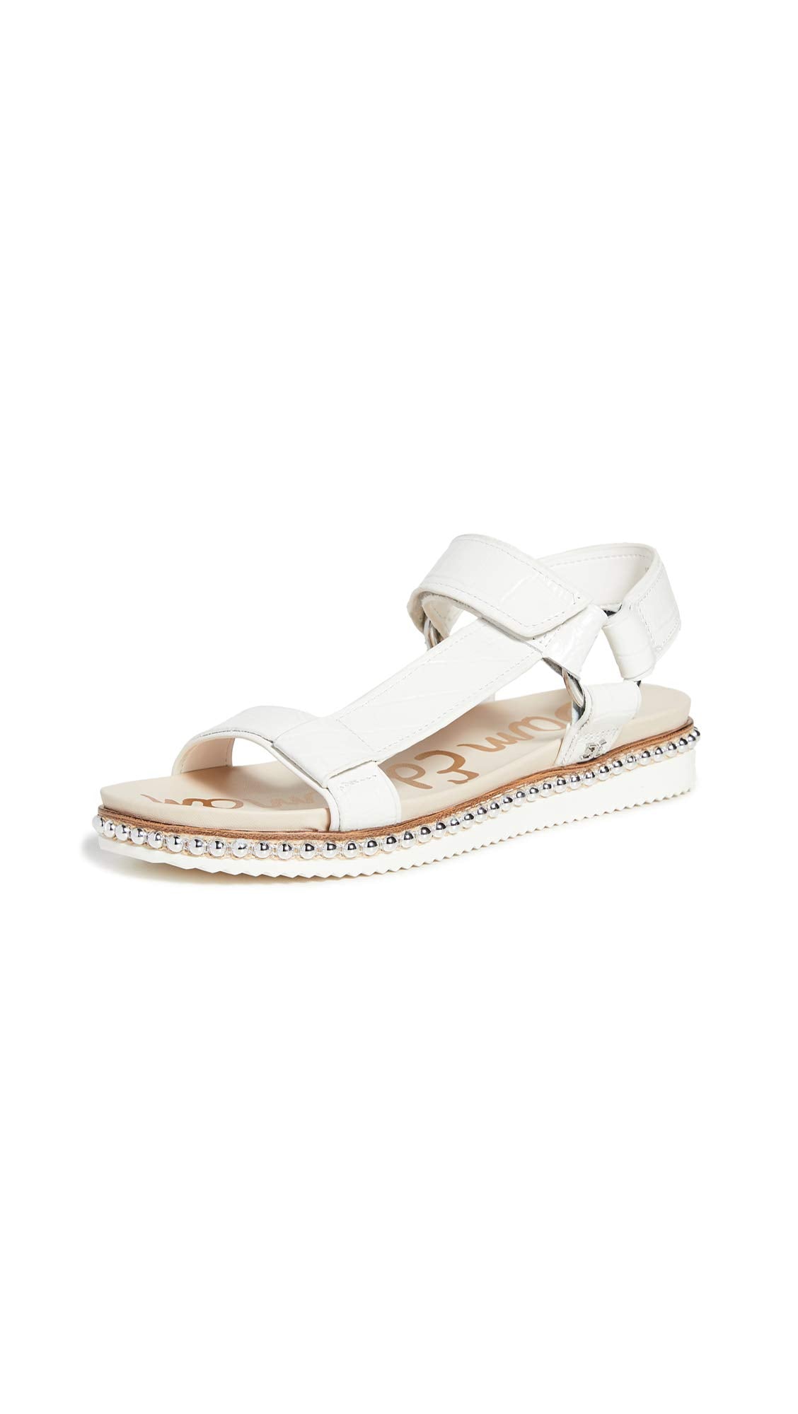 Sam Edelman Annalise Bright White Shiro Croco Leather/Bally Premium Leather 7.5