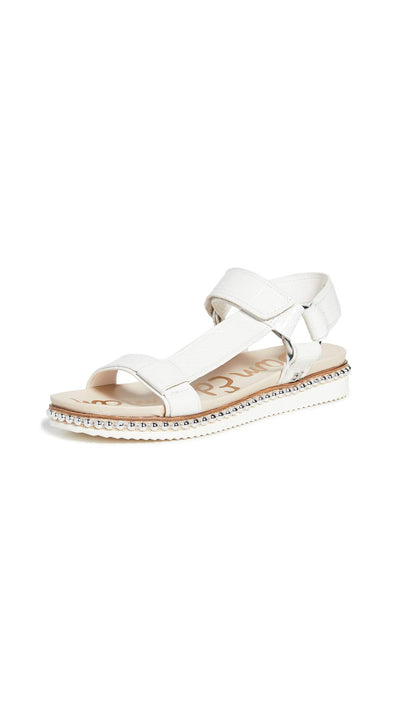 Sam Edelman Annalise Bright White Shiro Croco Leather/Bally Premium Leather 7.5