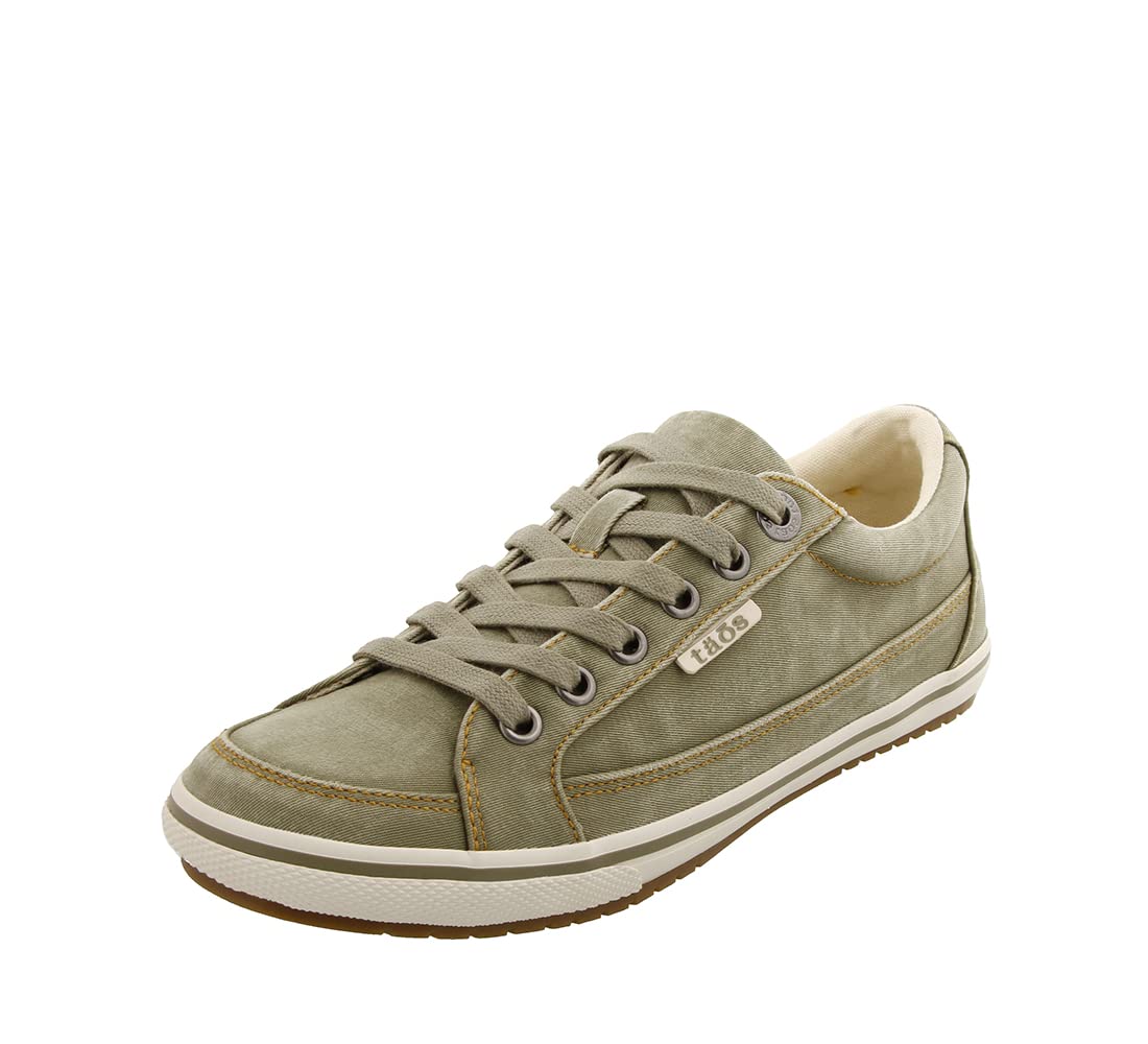 Taos Footwear Women's Moc Star Sneaker 7.5 Sage Distressed