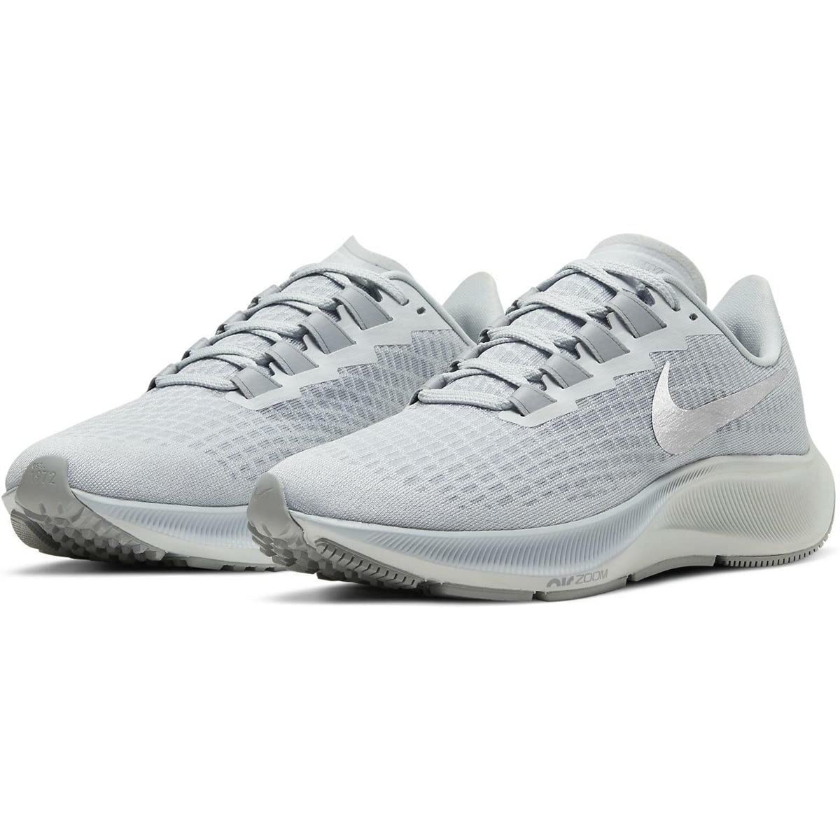 NIKE Women's Air Zoom Pegasus 37 Shoes, Pure Platinum Metallic Silver Wolf Grey, 6.5