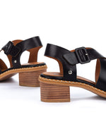 PIKOLINOS Heeled Sandals Leather Blanes for Woman Black