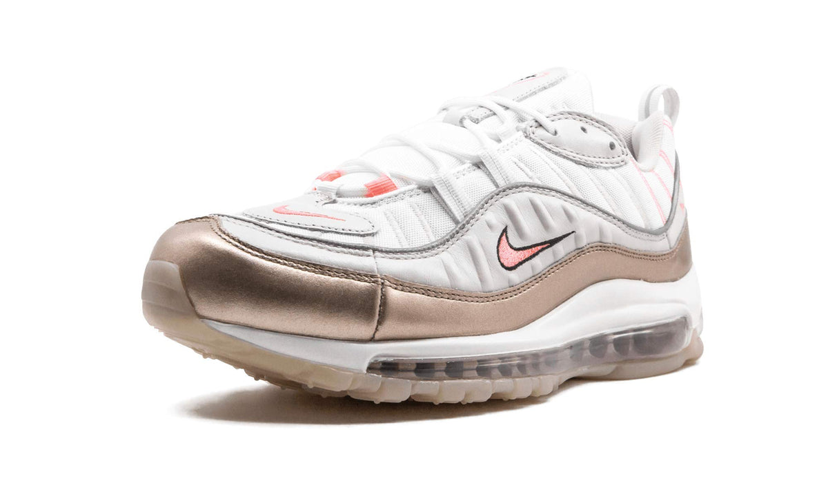 Nike Womens Air Max 98 Low Top Sneakers Running Shoes (9, Light Orewood Brown/Lava Glow)