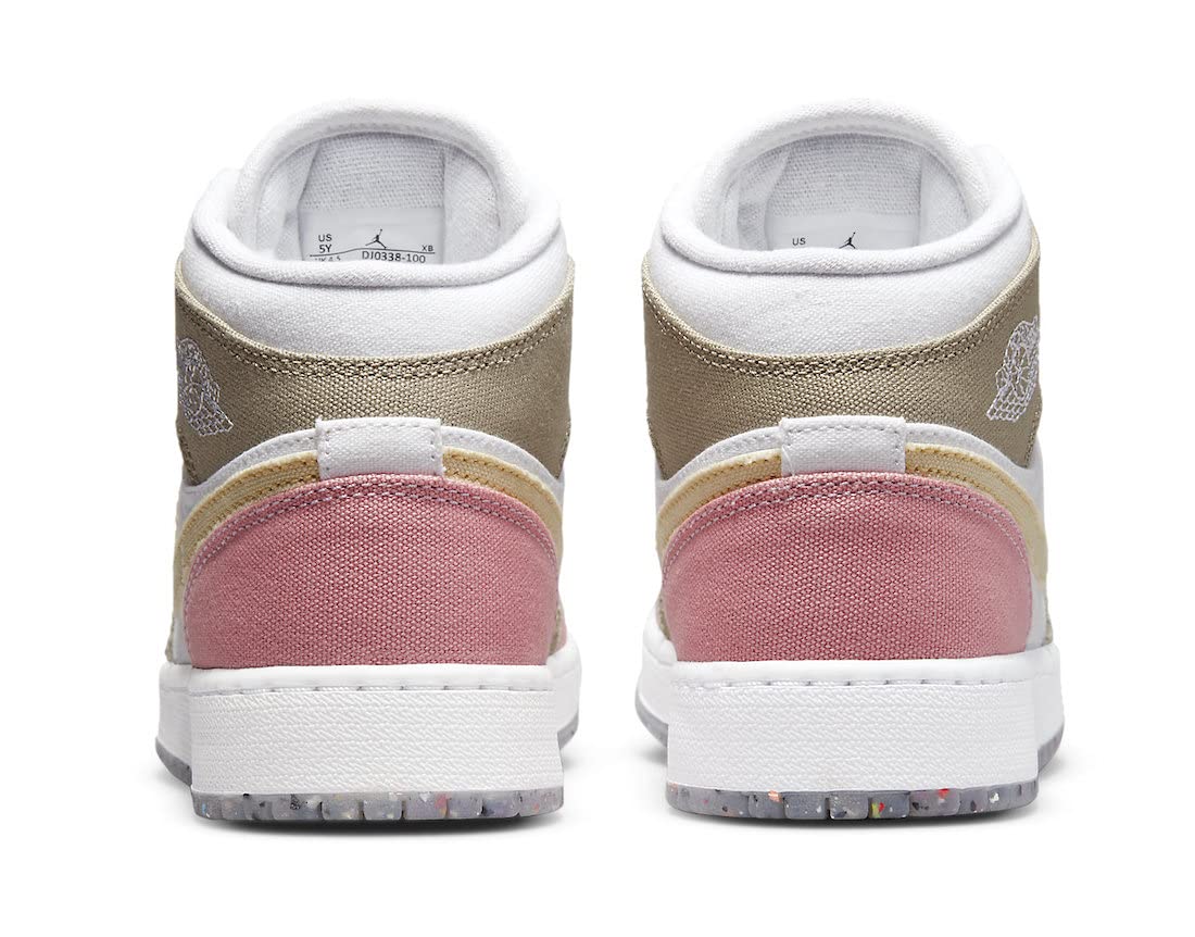 Jordan Youth 1 Mid DJ0338 100 Pastel Vivid Green Grind - Size 4.5Y