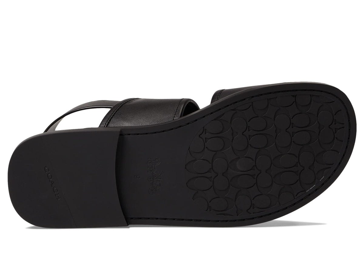 Coach Leather Two Strap Sandal Black 10 D (M)