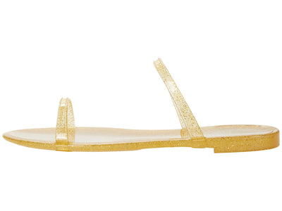 Stuart Weitzman Sawyer Slide Gold 6 M