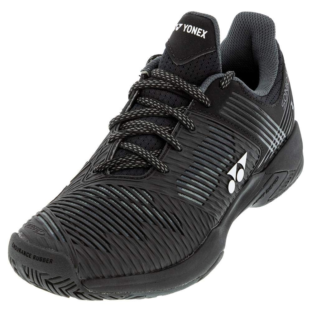 YONEX Men's Power Cushion Sonicage 2 Tennis Shoes (Black, Numeric_11_Point_5)