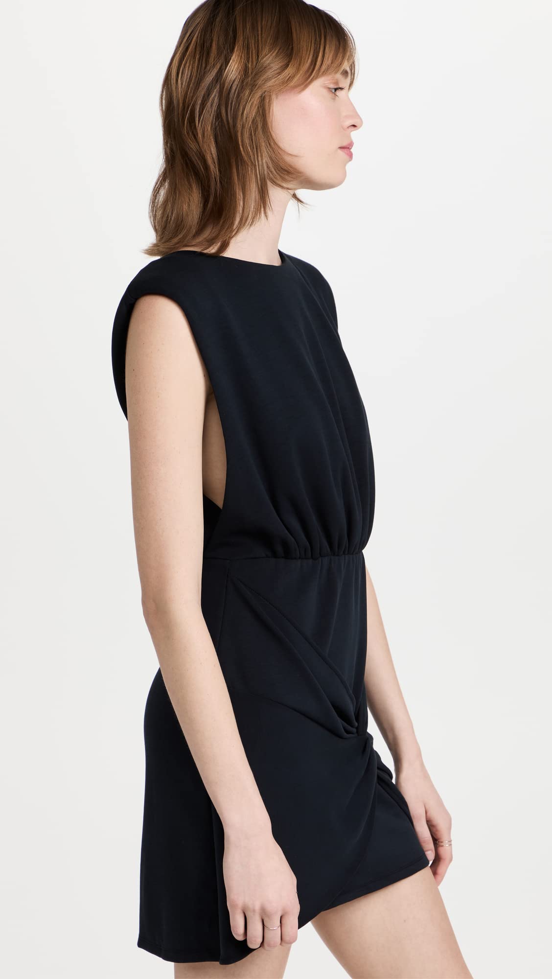 Free People Runaway Knit Mini Dress Black MD (Women's 8-10)