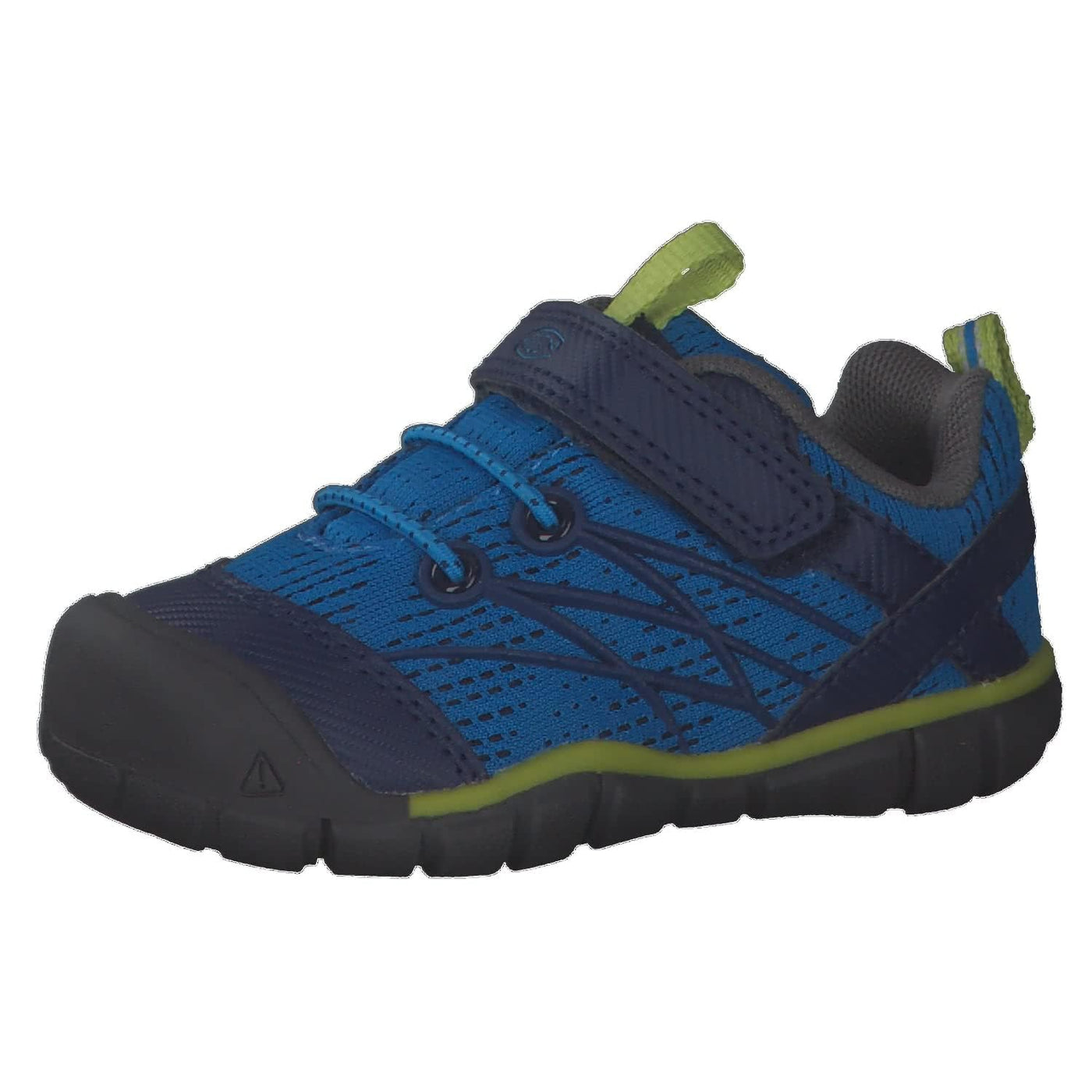 KEEN Kids' Chandler CNX Comfortable Sneakers, Brilliant Blue/Blue Depths, 4 Big Kid