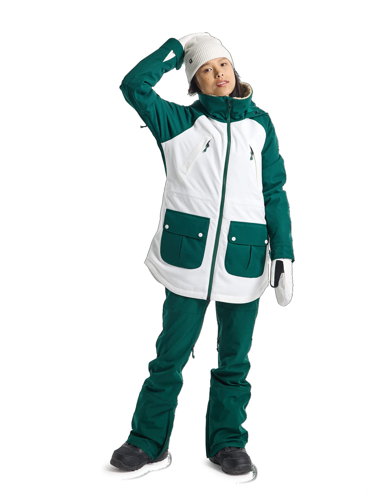 Burton Women's Standard Prowess Jacket, Botanical Garden/Stout White, Medium