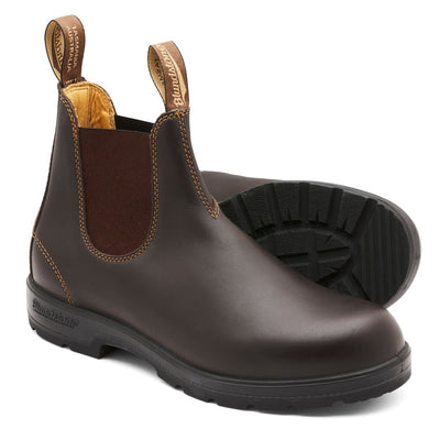Blundstone 550 Unisex Classic Series Chelsea Boot for Men and Women with Shock Absorption and Premium Water Resistant Leather, Walnut Brown, 12 US Men / 14 US Women / 11 AU
