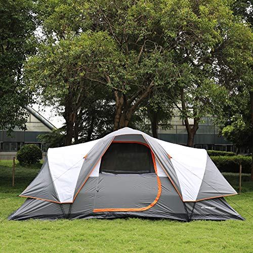EchoSmile Camping Instant Tent, 8 Person Camping Tent, Waterproof Dome Tent with Rainfly, Portable Tent with Carry Bag for 3 Seasons, Easy Setup for Camping, Hiking and Outdoors