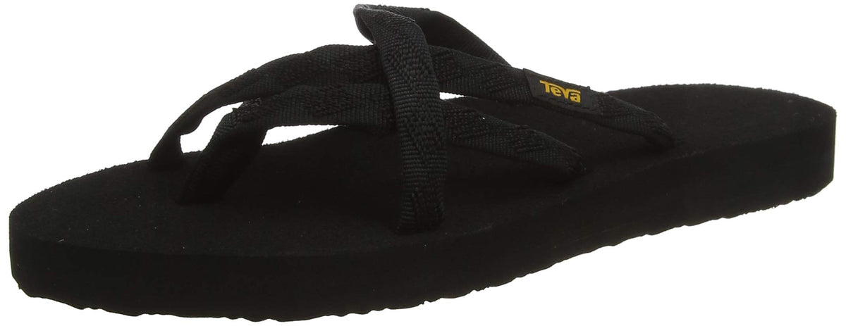 Teva Women's Olowahu Flip Flop Sandal (6 B(M) US/37 EUR, Mix B Black On Black)