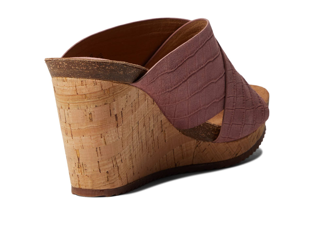 Sofft Womens Ciera Leather Padded Insole Wedge Heels 6.5 Desert Rose