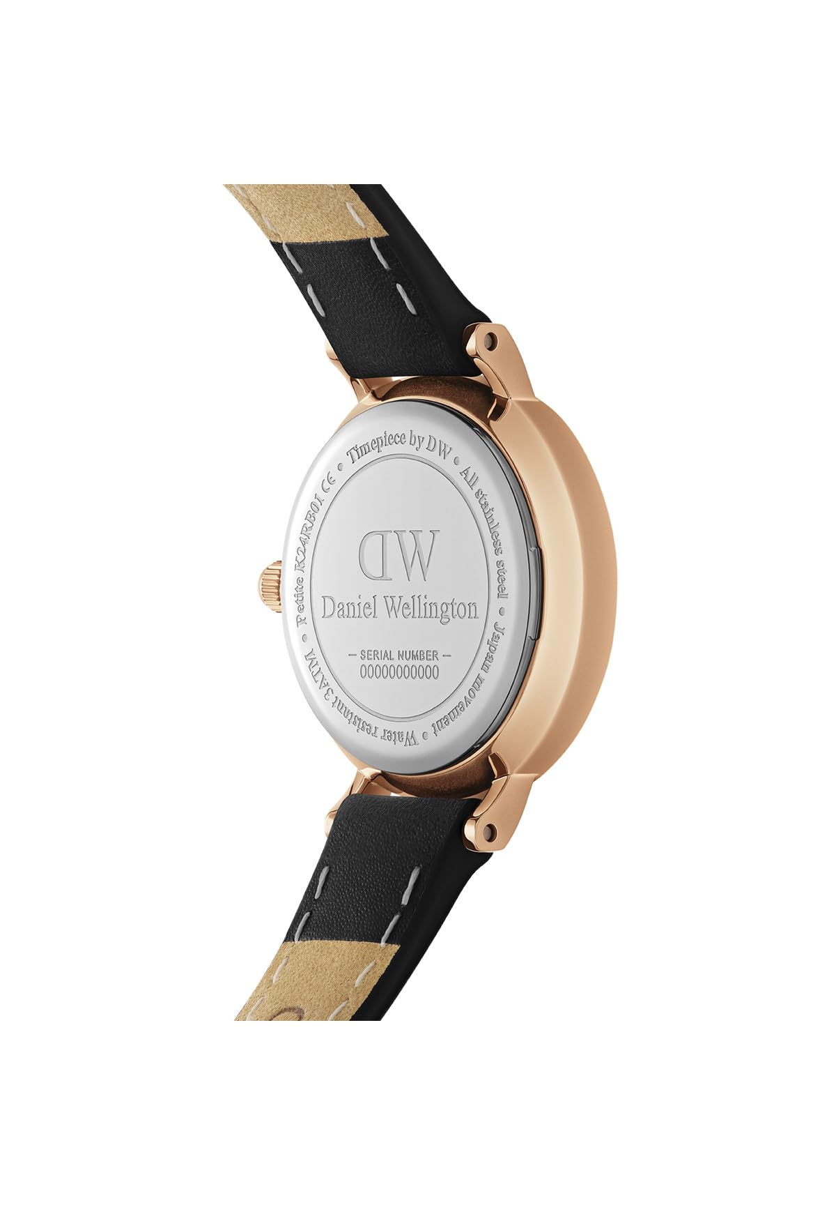 Daniel Wellington Petite Pressed Sheffield 24mm Women's Watch, Leather Rose Gold Watch for Women