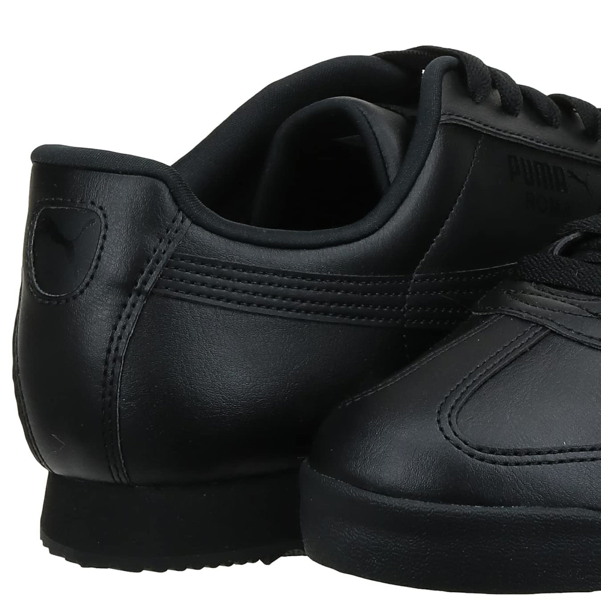 PUMA Mens Roma Sneaker, Basic black-black, 11