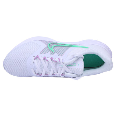 Nike Women's Downshifter 11 Stroke Running Shoe, White/Green/Lilac, 11