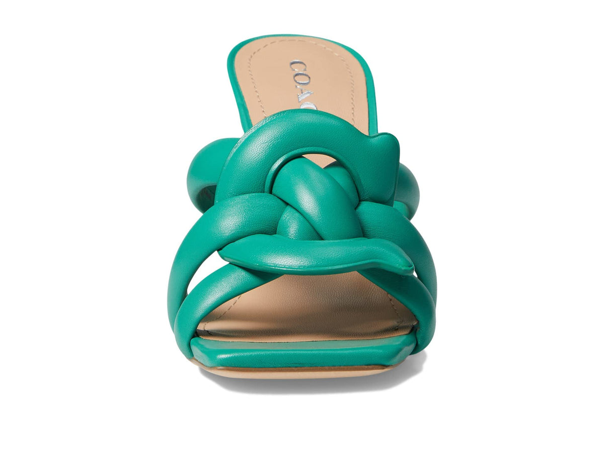 Coach Kellie Leather Sandal Bright Green 6.5 B (M)